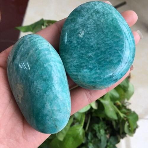 Natural Green Amazons Palm Raw Gemstone Crystal Stone Quartz Meditation Healing Energy Mineral