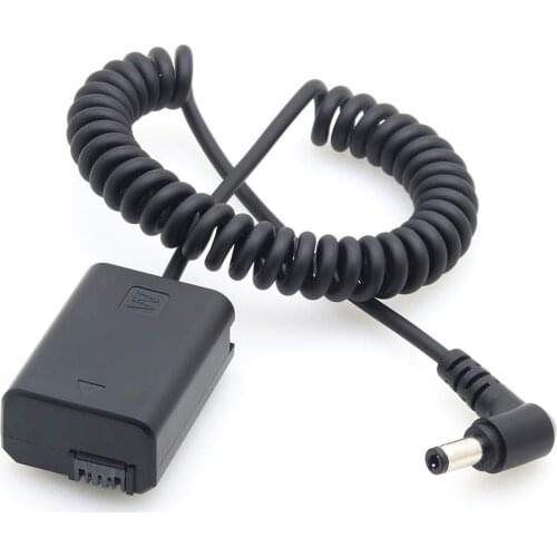 Fotga Extendable Power Cable Adapter for DC Connector to Decoded DC Coupler Dummy Battery NP-FW50 for Sony A7 A7R A7S II A5100