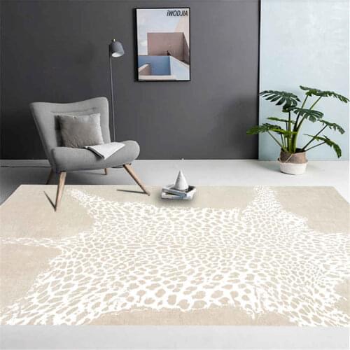 Luxury Leopard Rug Living Room Solid Abstract Animal Skin Pattern Carpet Cute Teen Room Rug Washable Non-slip Modern Decoration