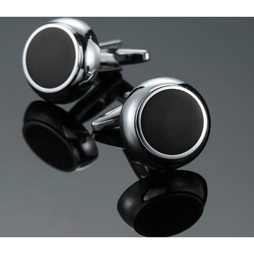 Premium Vintage Cufflinks New Fashion Jewelry Black Enamel Cufflinks mens business shirt suit badge pin gift