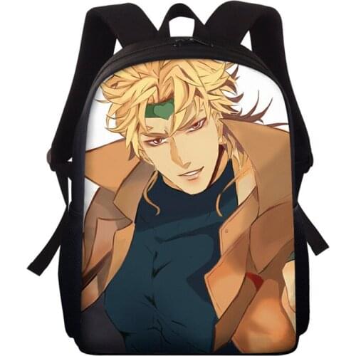 Anime JoJo Adventure Polyester Backpacks Customized Printing Laptop Travel Shoulder Bags Small Japanese Kawaii Kid Schhol Bag