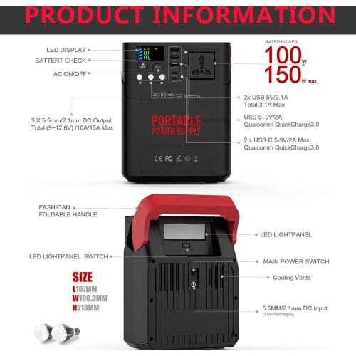 The Most POPULAR Lighting Solar Generator Solar Power Generator System Portable Power Station For Suppy Power At Night