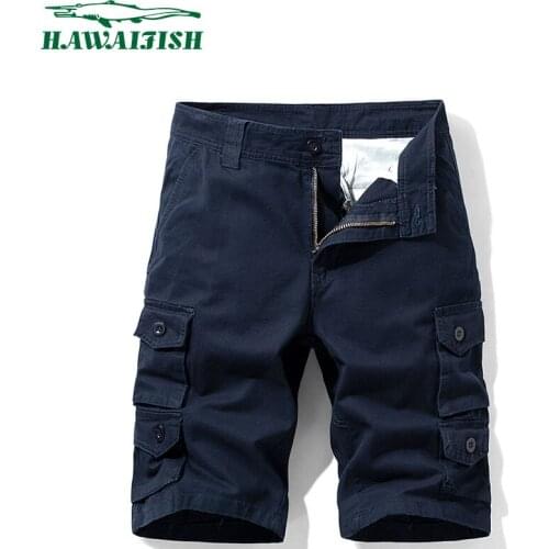 Hawaifish brand Cargo Shorts Men New summer mens casual short pants Baggy Multi Pockts high quality overalls short male