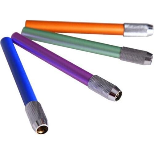 2 Pcs Adjustable Pencil Extender Holder School Art Writing Tools Delicate Metal Colorful Pencil Extender Painting Tools