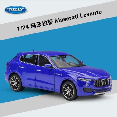 WELLY 1:24 Scale Diecast Metal Model Car Toys For Maserati Levante SUV Alloy Classic Car Toy For Kids Gift with Original Box
