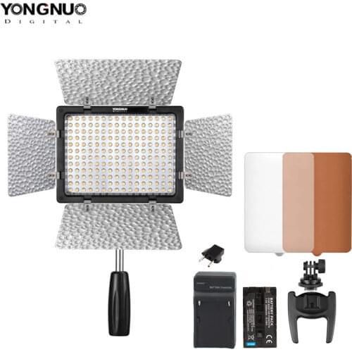 YONGNUO YN160III YN-160III Pro LED Video Light Adjustable Temperature 3200-5500K optional accessories for Canon Nikon Sony