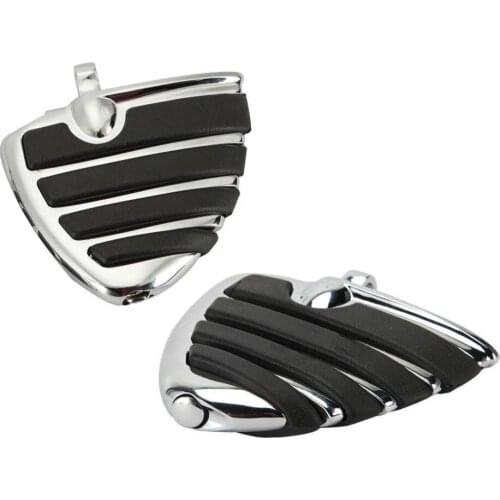 Motorcycle Bike Parts Chrome Black Aluminum Rubber Wing Rear Front Foot Pegs For Harley Dyna Road King Sportster