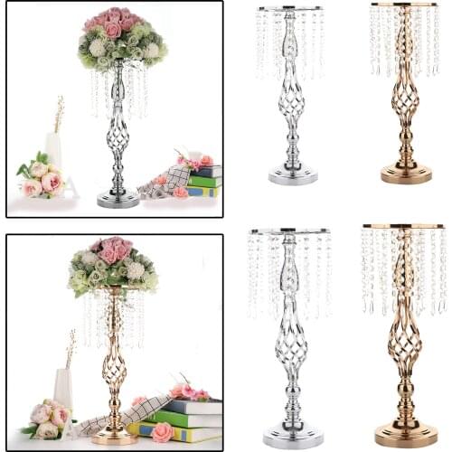 Iron Candle Holders Flowers Vase Candlestick Centerpieces Road Lead Candelabra Centerpieces Wedding Decoration