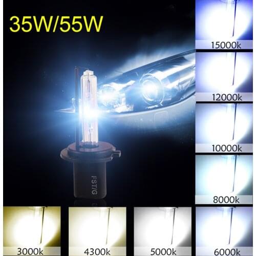 1Pair Car Headlight HID Xenon H7 Bulb 55W 3000K 4300K 5000K 6000K 8000K 10000K 12000K Auto Lamp 12V H7 Xenon Bulbs Fog Light
