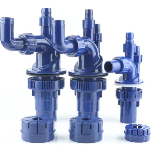 3 Types 4-Way Overflow Pipe Connectors Hi-quality Aquarium Fish Tank Bottom Filter Pipe Fittings Aquatic Pets Water Clean Tools