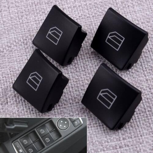CITALL 4Pcs Master Window Switch Button Cover Cap Fit for Mercedes-Benz C Class W204 C200 C220 E200 CLA GLK ML350