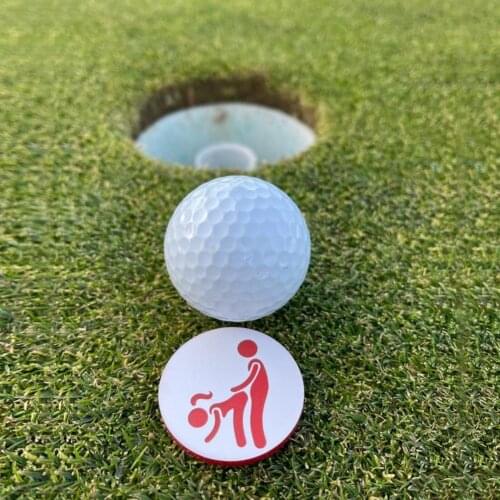 60%HOT4Pcs/Set Golf Ball Markers Innovative Printed Pattern Wood Perfect Match Golf Position Marks Ornamnet for Outdoor