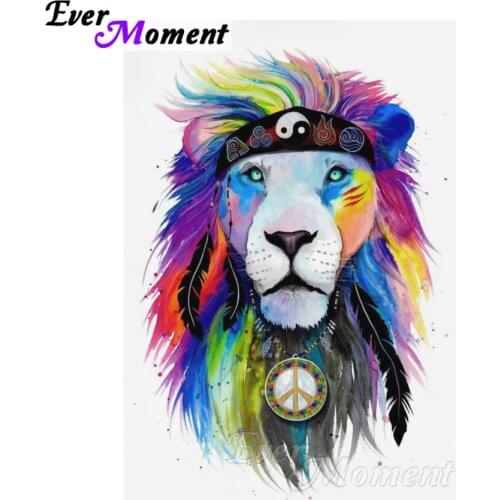 Ever Moment Diamond Painting Animal 5D DIY Full Square Rhinestones Home Decorations Cross Stitch Diamond Embroidery ASF1307