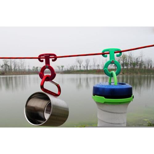 Aluminum Tent Wind Rope Buckle Awning O-type Hook Buckles Travelling Outdoor Camping Hiking Carrying Portable Parts