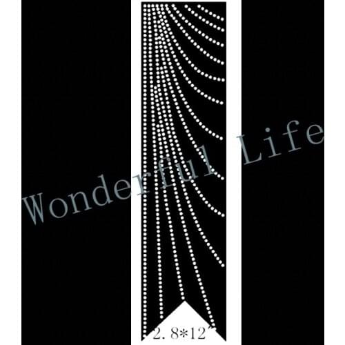 Free Shipping cheer bow strips for hot design white clear crystal hotfix rhinestones strip Heat transfer design iron on