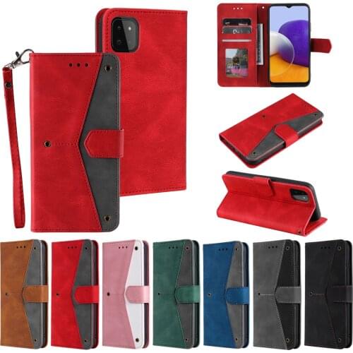 Case Cover for Samsung Galaxy A82 A22 A32 A52 A72 A12 A42 5G A51 A71 4G A50 A21S A30 A20 Geometric Leather Flip Wallet Fundas