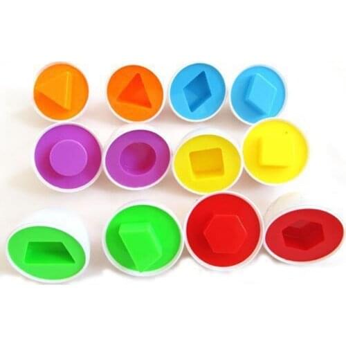 Infant Tong Yizhi Educational Recognize Color Shape Matching Egg Fight Inserted Wooden Kids Toys Puzzle S36