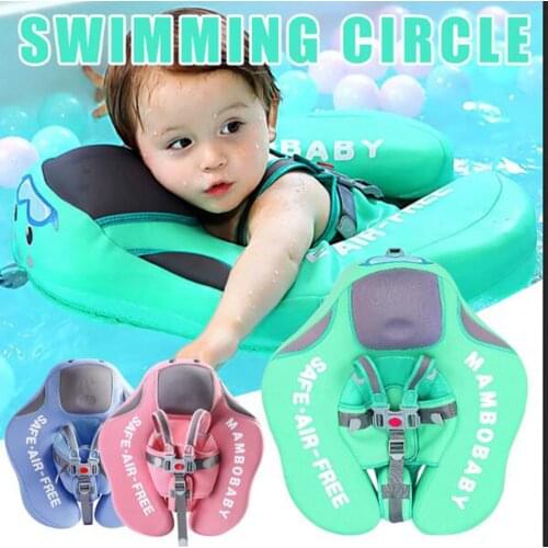 3-24 Months Baby Swimming Ring Non Inflatable Lying Rings Swim Training Toys Pool Floating Circle Anti-rollover Can Backstroke