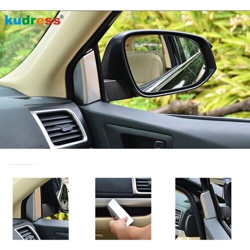 For Toyota Highlander 2015 2016 2017 2018 2019 ABS Matte Front Window Triangle A Pillar Cover Trim Car Interior Accessories 2pcs