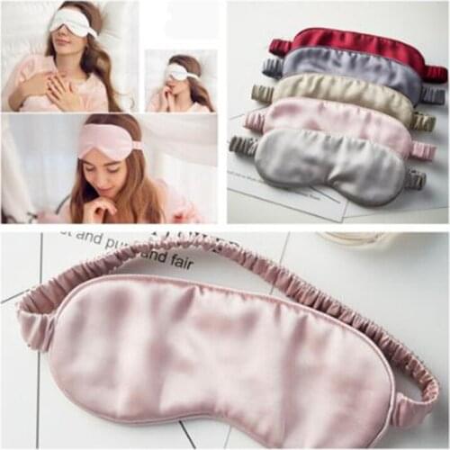 Double-Side Shading EyeShade Sleeping Eye Mask Cover Eyepatch Blindfolds Eyeshade Health Sleep Shield Light 100% Pure Silk