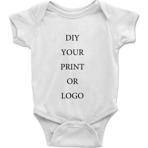 Funny Customized Print Baby Girl Boy Romper Cute Graphic Pop Newborn DIY Photo Logo Brand Jumpsuits Ropa Bebe Beautiful Clothes