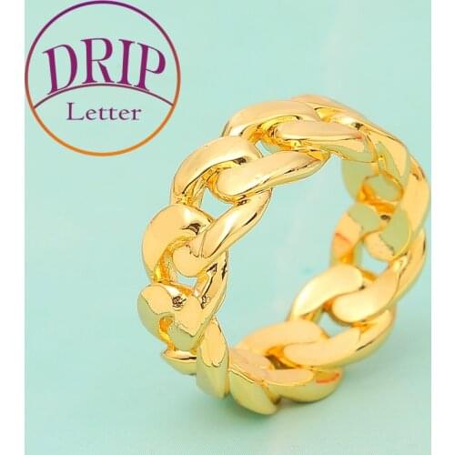 Cuban Ring Glossy Men Hip Hop Jewelry