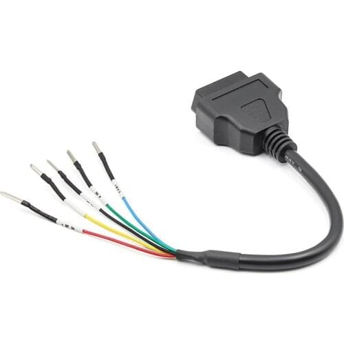 NEW-16 Pin OBD OBD2 Female K Line CAN Line Jumper Tester Connector Car Diagnostic Extension Cable Cord Pigtail