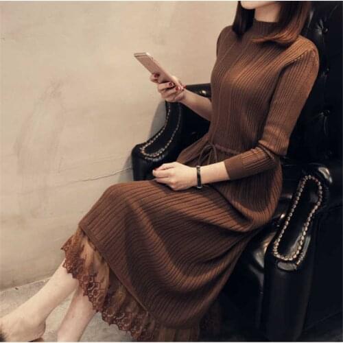 New 2021Winter Knitted Womans Suits Thick Loose Sweater + Pencil Skirts Sets for Woman Casual Ladies Two-pieces Suit Quality
