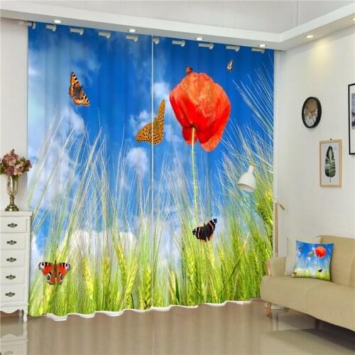 Customized Lavender Luxury 3D Blackout Window Curtain Drapes For Living room Bed room Hotel Wall Tapestry Cortinas