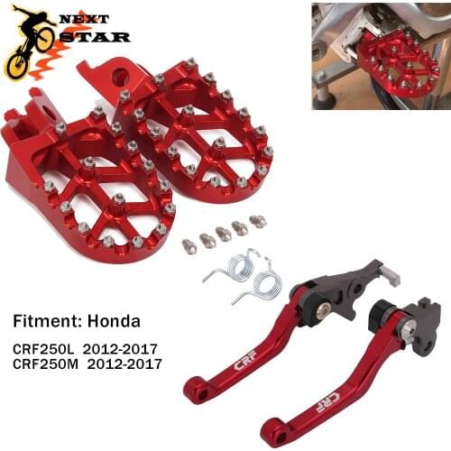 CNC Motorcycle Foot Rest Footrest footpegs Pegs Pedal Brake Clutch Lever For HONDA CRF250L CRF250M 250L 250M 2012-2017
