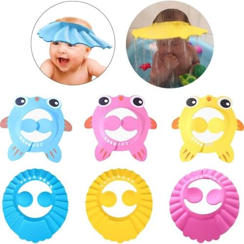 Baby Shower Cap, Kids Safe Shampoo, Protective Shower Hat, Adjustable