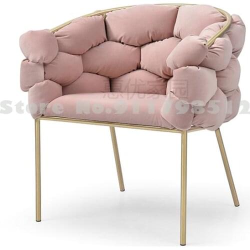 Modern minimalist light luxury makeup chair dressing table stool bedroom backrest net red ins Nordic cloakroom chair