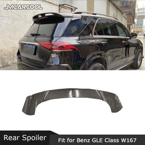 Dry Carbon Fiber Rear Roof Spoiler for Mercedes Benz GLE Class W167 GLE53 AMG SUV 2020 UP Auto Styling
