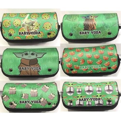 Star Wars Baby Yoda Game Doll Pencil Bag Student School Supplies Anime Stationery Box Large Capacity Pencil Bag Children Gifts