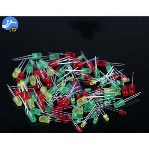 100PCS Light Emitting Diode LED 5mm 3mm Red Green Yellow for Arduino Raspberry Pi