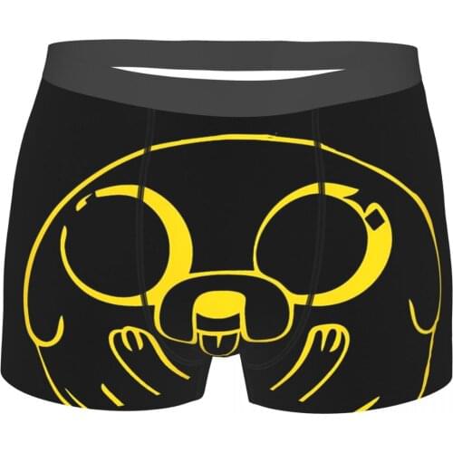 Jake The Dog Black Adventure Time Finn Jake BMO Bubblegum TV Underpants Homme Panties Man Underwear Print Shorts Boxer Briefs