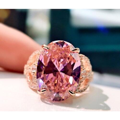 Solid 925 Silver 10*14mm Oval Cut Created Moissanite Sapphire Rings for Women Engagement Wedding Bands Fine Jewelry Ring