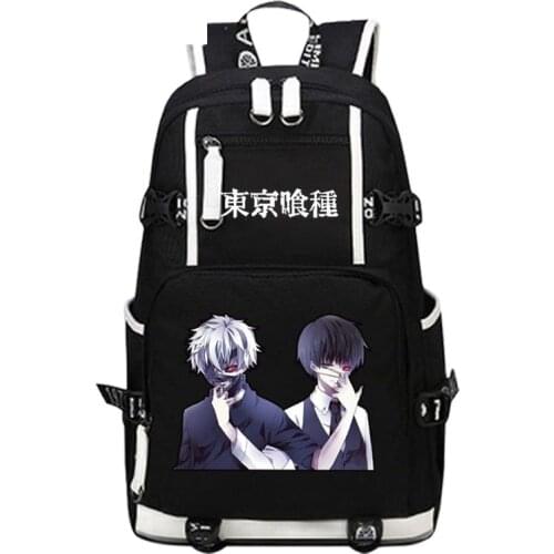 High-Q Unisex Anime Tokyo ghoul backpack teenagers unisex preppy style luminous large capacity backpack