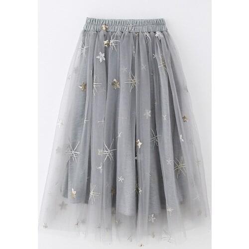 Girl Gauze Skirt 2021 Spring And Autumn Versatile Princess Fashion Sequin Multi-layer Yarns Long Skirts Little Fairy Costume