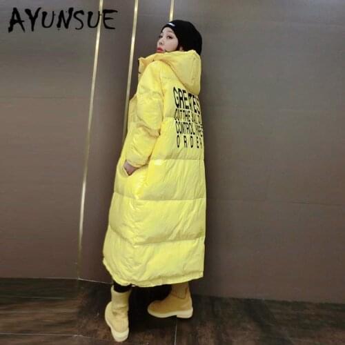 Winter Coat Women Clothes 2020 90% White Duck Down Jacket Women Korean Long Hooded Puffer Jacket Women Warm Parka YY2190
