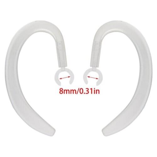 1 Pair Rubber Rotary Retractable Earhook Earloop For Bluetooth Earphone Headset New