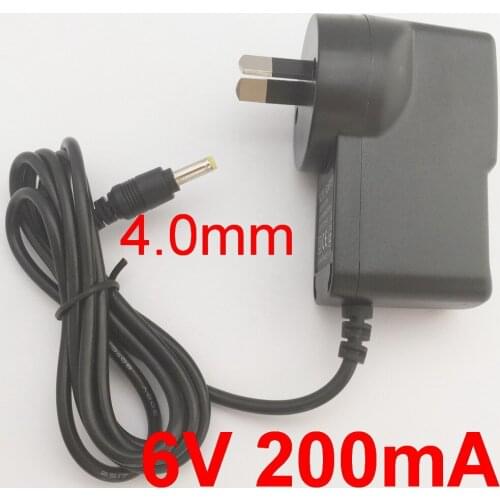 1PCS 6V 200mA High quality DC 6V 200mA & 0.2A AC 100V-240V Converter Switching power adapter Supply AU Plug DC 4.0mm x 1.7mm