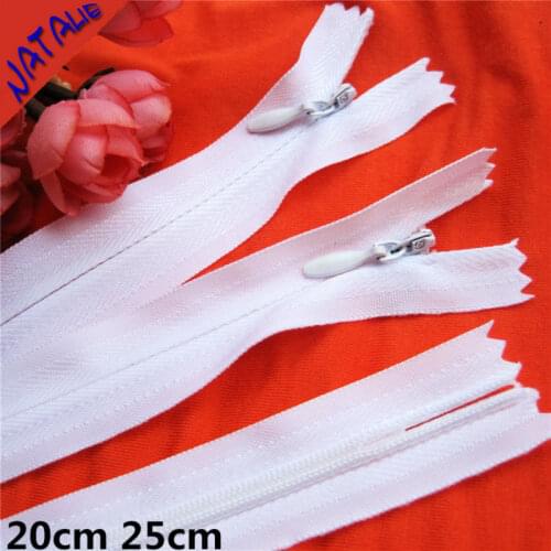 10pcs 25cm 20cm Invisible Zippesr Manufacturers Direct Sales white and black for Doll toy Clothing DIY Handmade Accessory