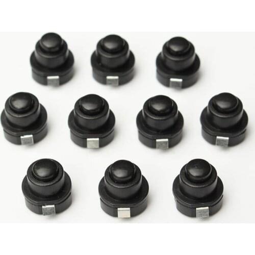 10PCS a lot Flashlight Torch Part Round Push Button Switch Black DC 30V 1A 10mm x 10mm (D*H)