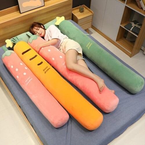 100-160cm Large Size Cute Strawberry Carrot Pllow Soft Cushion Stuffed Cactus Plush Toys Christmas Gift For Children