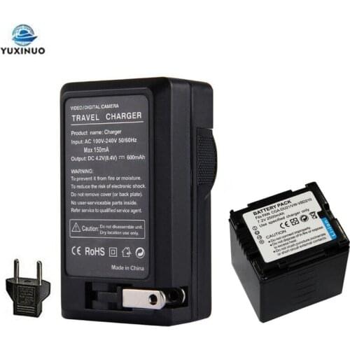 2500mAh CGA-DU21 CGADU21 Battery + ChargerFor Panasonic CGA-DU12 DU14 CGR-DU06 DU07 DU14 NV-GS330 GS400 VW-VBD140 VBD210 DZ-BP21