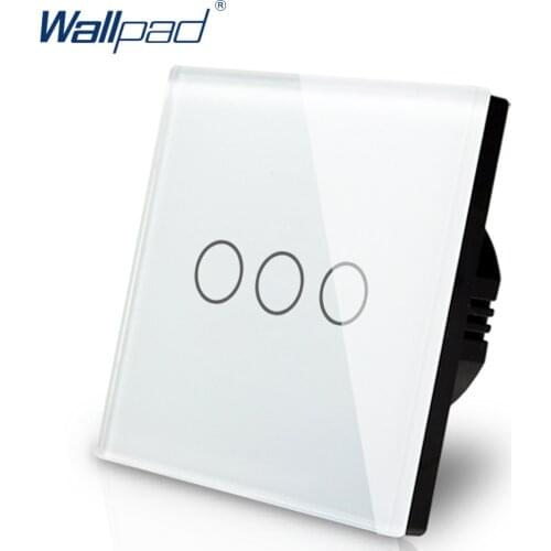 3 Lamps Dimmer Switch 110V-250V Wallpad Glass Frame Dimmerable LED 3 Gang Dimmer Touch Control Wall Smart Power Switch