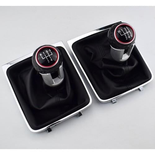 5/6 Speed M Gear Shift Knob Lever Stick Gaiter Boot Cover Collar For Volkswagen VW Passat B6 2005-2011 Car Styling Accessories