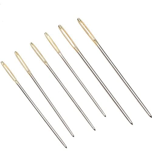 6Pcs Large Eye Sewing Needles Hand Sewing Needle Home DIY Embroidery Sewing Tool Cross Stitch Needles Craft Embroidery Tool