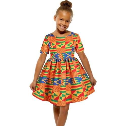 African Clothes 2020 Fashion Kids Dashiki Print 125-150CM Baby Girl Dress Ankara Style Princess Zipper African Dresses for Women
